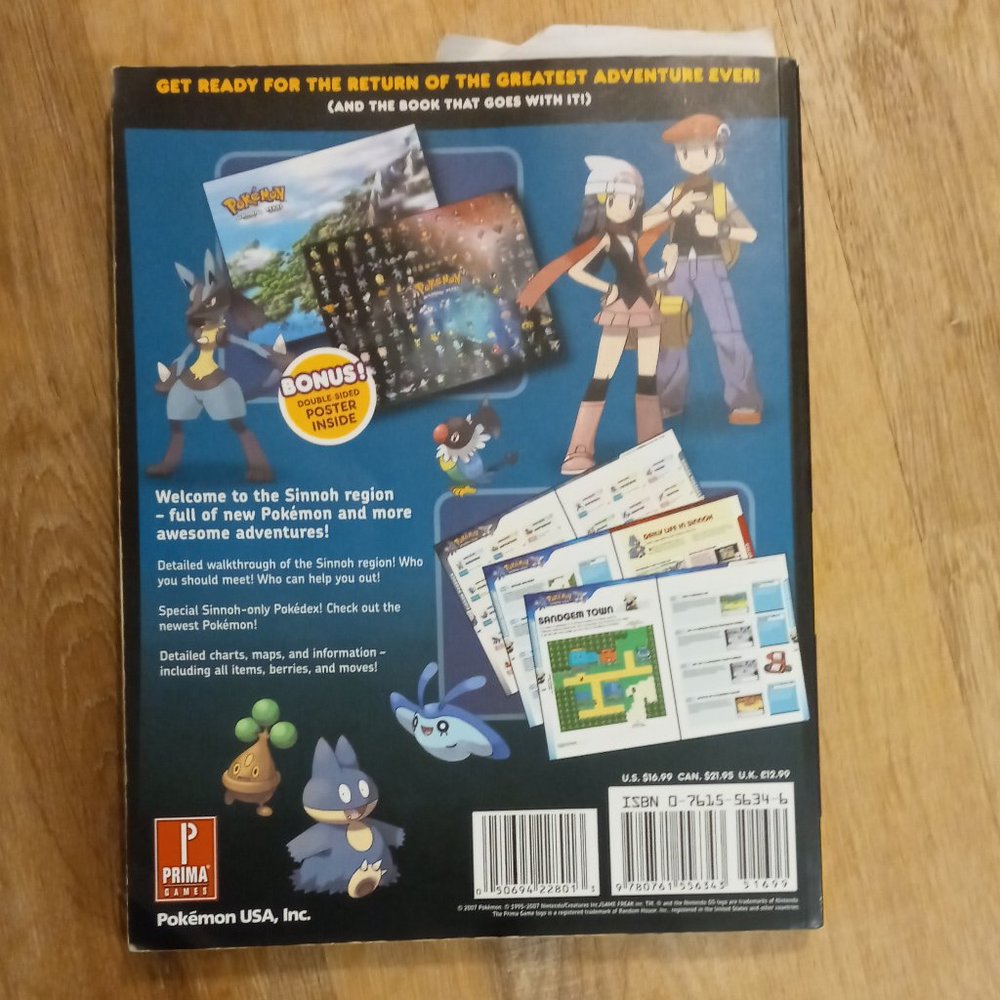 Nintendo DS Poke'mon Diamond and Pearl guide (Pre-loved) - Picture 2 of 2